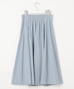 Feroux 【セットアップ対応・洗える】タフタフレア スカート ブルー系