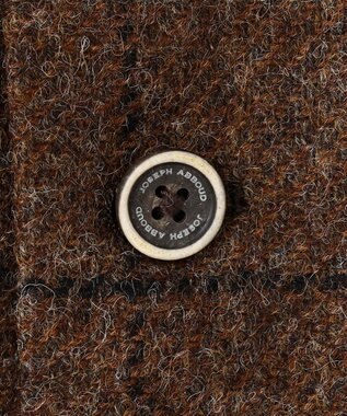JOSEPH ABBOUD 【ツィード/UKファブリック】ツイード  ウィンドーペン ベスト ダークブラウン系4