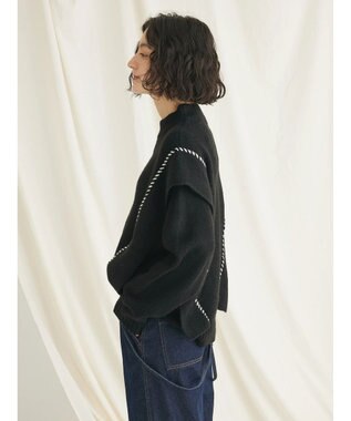 CRAFT STANDARD BOUTIQUE ハンドステッチニットプルオーバー Gray Mixture