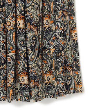 J.PRESS YORK STREET 【WOMEN】ペイズリーワイドプリーツ スカート オレンジ系3