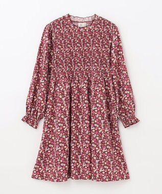 組曲 KIDS 【150-160cm】Flower tea party ワンピース ワイン系5