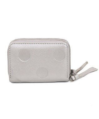 UNBILLION ペルケ perche / ドット型押し・ジャバラカードキーケース シルバー