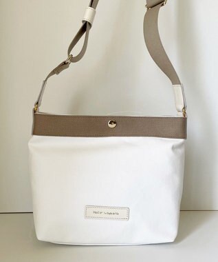 Hekhèr Le Style de Vie 新色追加【日本製】PUコートコットンキャンバス ショルダーバッグ ホワイト