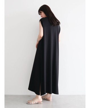 Green Parks ・ＳＵＧＡＲ　ＳＰＯＯＮ【ＣＯＯＬ】タックノースリワンピ Black