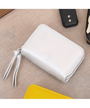 UNBILLION ペルケ perche / ドット型押し・ジャバラカードキーケース