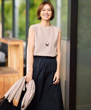 自由区 S 【カタログ掲載・人気素材・NEWアイテム・アンサンブル対応】ファンクショナルノースリーブ カットソー ベージュ