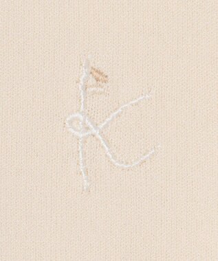 組曲 KIDS 【110-140cm】リボンインターシャニット カーディガン ベージュ系