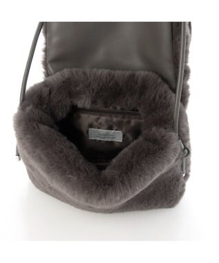 UNBILLION カシュカシュ cachecache / エコファーシンプルフラップショルダー GY