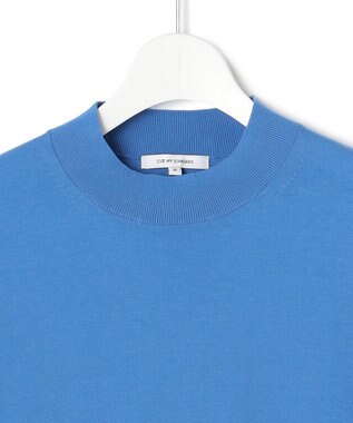 23区 【Oggi5月号掲載/洗える】プレミアムビオコットン 半袖 ニット ブルー系