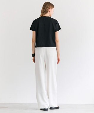 BEIGE， DIOP / スビンコットン クロップドTシャツ Black