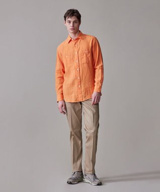 J.PRESS MEN 【ストレッチ】グリストーンダンプ ステムテーパードパンツ ベージュ系