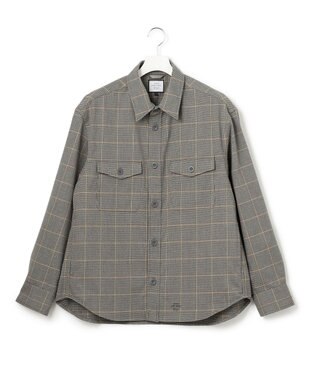 J.PRESS YORK STREET 【UNISEX】チェックストレッチCPOジャケット ライトグレー系3