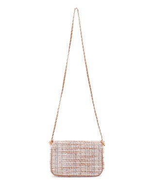 23区 GIOLICAツイード ショルダーバッグ テラコッタミックス