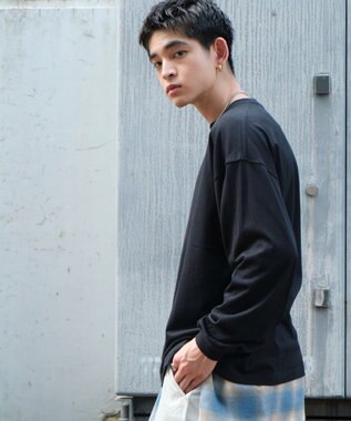 WEGO ビッグコットンT（LS） ブラック