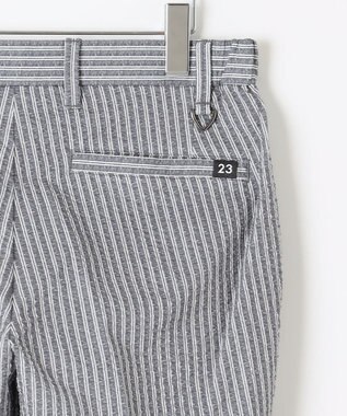 23区GOLF 【MEN】【撥水・ストレッチ】サッカーストライプ フルレングスパンツ ライトグレー系2