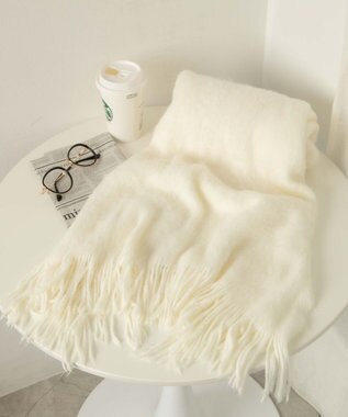 WEGO シャギーストール ホワイト