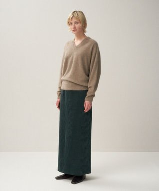 ATON 5W COTTON CORDUROY | ペンシルスカート GREEN