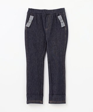 組曲 KIDS 【80-100㎝】デニムニット パンツ ネイビー系