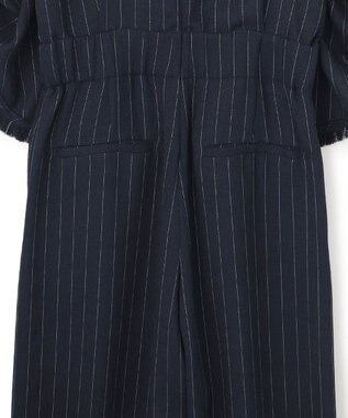 uncrave リネンライクツイル オールインワン ネイビーストライプ