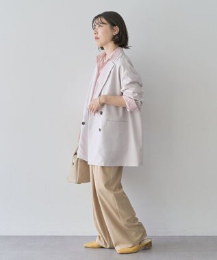 Green Parks オーバーサイズＷ釦ライトジャケット Light Gray