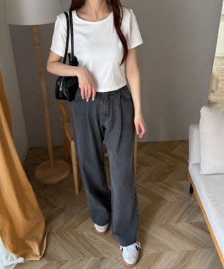 WEGO 【SMサイズ展開】コンパクトリブT オフホワイト