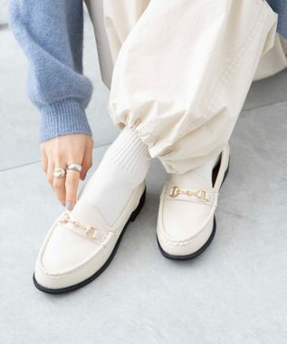 WEGO ビットローファー ホワイトアイボリー