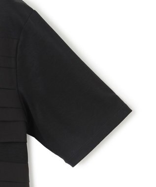 ICB シフォンコンビ ランダムタックカットソー ブラック