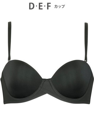 WACOAL Tシャツブラ ブラジャー 【EverChic】 ストラップレスで着用可能 シームレスモールドカップ メッシュ素材(カップ肌側) ブラ レディース BRB694 /ワコール ブラック