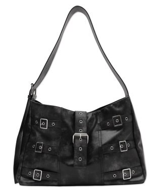 WEGO ベルトデザインBIGショルダー ブラック