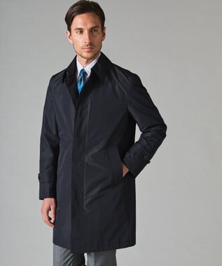 GOTAIRIKU メランジシャンブレー ステンカラーコート グレー系