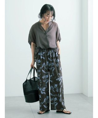 Te chichi 【7色展開】シャンブレーボイルドルマンシャツ チャコールグレー