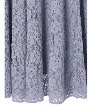 earth music&ecology 起毛レースフレアスカート Grayish Blue