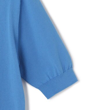 23区 【Oggi5月号掲載/洗える】プレミアムビオコットン 半袖 ニット ブルー系