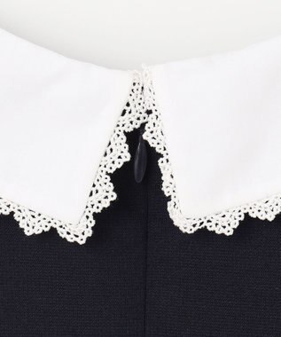 ANY KIDS 襟付き 長袖 ワンピース ネイビー