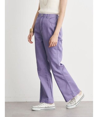 earth music&ecology カラーフレアパンツ Purple