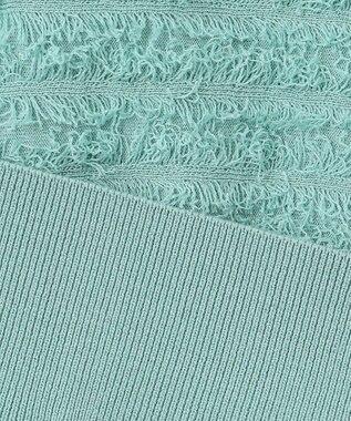 組曲 【WEB限定】カットジャガードドルマンスリーブ ニット ブルー系