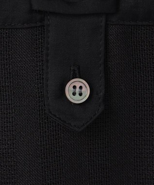 BEIGE， GOSHE / サテン切替 シアースタンドブラウス Black