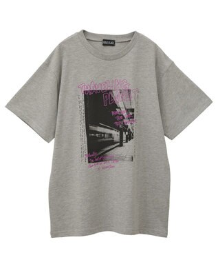 Green Parks ・ＤＯＵＢＬＥ　ＦＬＡＧＳ　フォトプリントＴＥＥ Gray Mixture