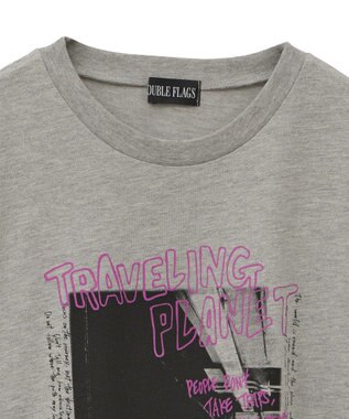 Green Parks ・ＤＯＵＢＬＥ　ＦＬＡＧＳ　フォトプリントＴＥＥ Gray Mixture