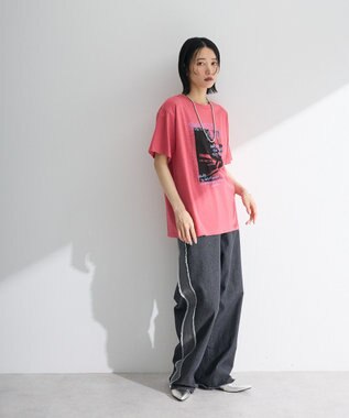 Green Parks ・ＤＯＵＢＬＥ　ＦＬＡＧＳ　フォトプリントＴＥＥ Pink