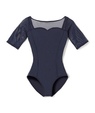 Chacott 5分袖レオタード ネイビー