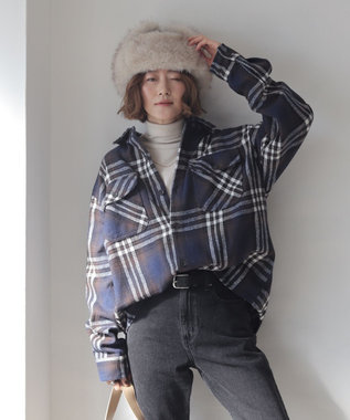 WEGO 【2025年秋冬新作/ユニセックス着用ITEM/SMLサイズ展開】ヘビーネルチェックシャツ（LS）