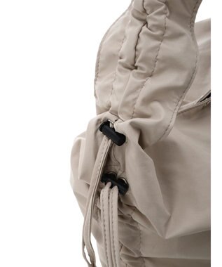 earth music&ecology ギャザーハンドルトートバッグ Ecru