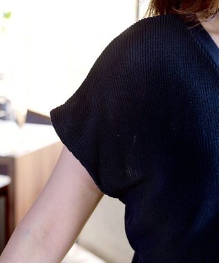 Tiaclasse 【洗える】リネンタッチカーディガン ネイビー