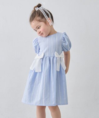ANY KIDS 【洗濯機可能】サッカー ストライプワンピース