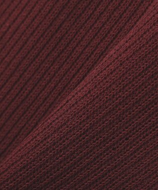 earth music&ecology スキッパー衿リブカーディガン Bordeaux