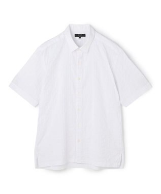 JOSEPH HOMME 【新素材】タックドビーストレッチ 　レギュラーカラー半袖シャツ ホワイト系