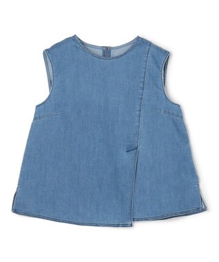UNFILO 【セットアップ着用可】UNFILO DENIM light ノースリーブブラウス ブルー
