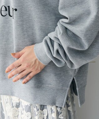 Green Parks オーバーサイズロゴ裏毛プルオーバー Gray Mixture