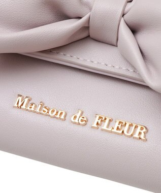 Maison de FLEUR EC限定ボリュームリボンウォレット Lavender